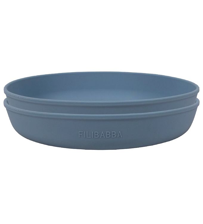 Filibabba Tallerkener - Silikone - 2-pak - Powder Blue