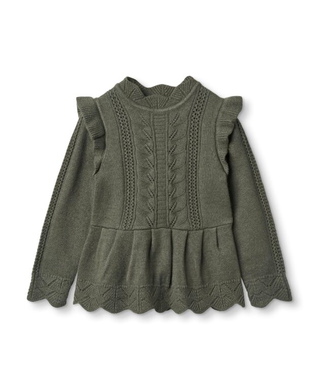 Fliink Alilly Peplum Pullover - Beetle - 86 cm