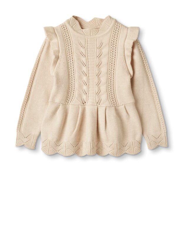 Fliink Alilly Peplum Pullover - Sandshell - 86 cm