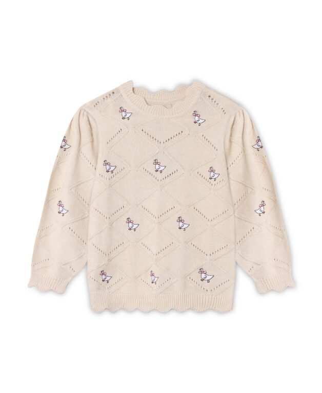 Fliink Alon Goose Pullover - Sandshell - 86 cm