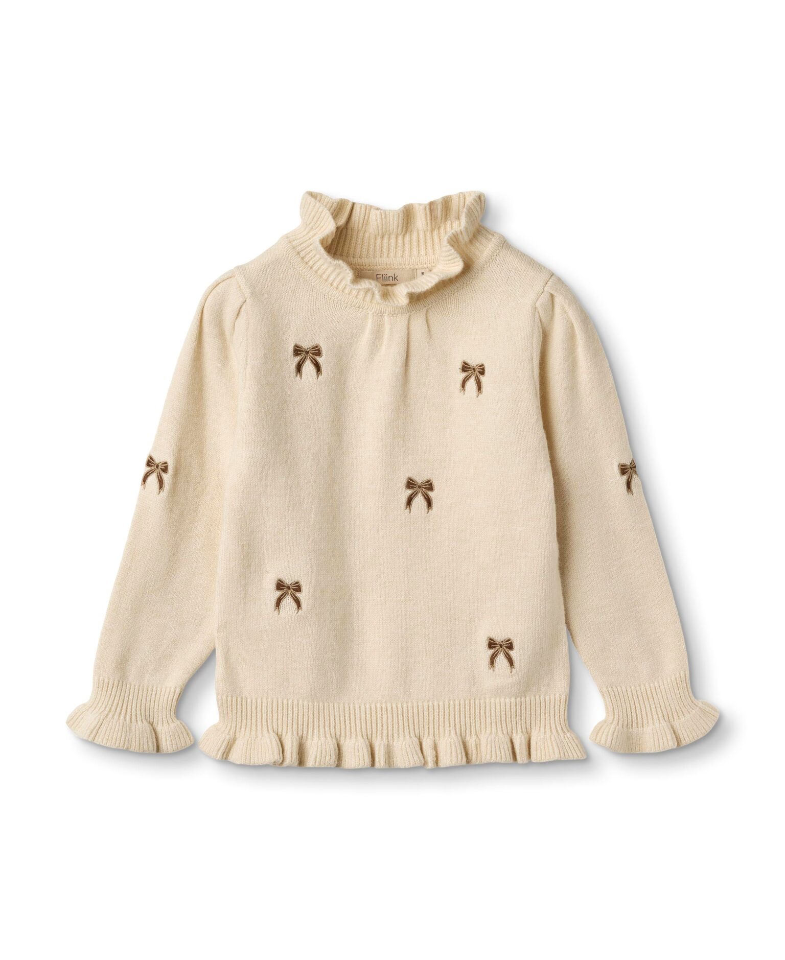 Fliink Benna Bow Blouse - Sandshell - 80 cm