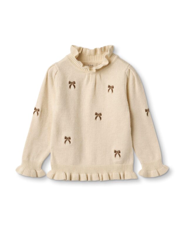 Fliink Benna Bow Blouse - Sandshell - 80 cm