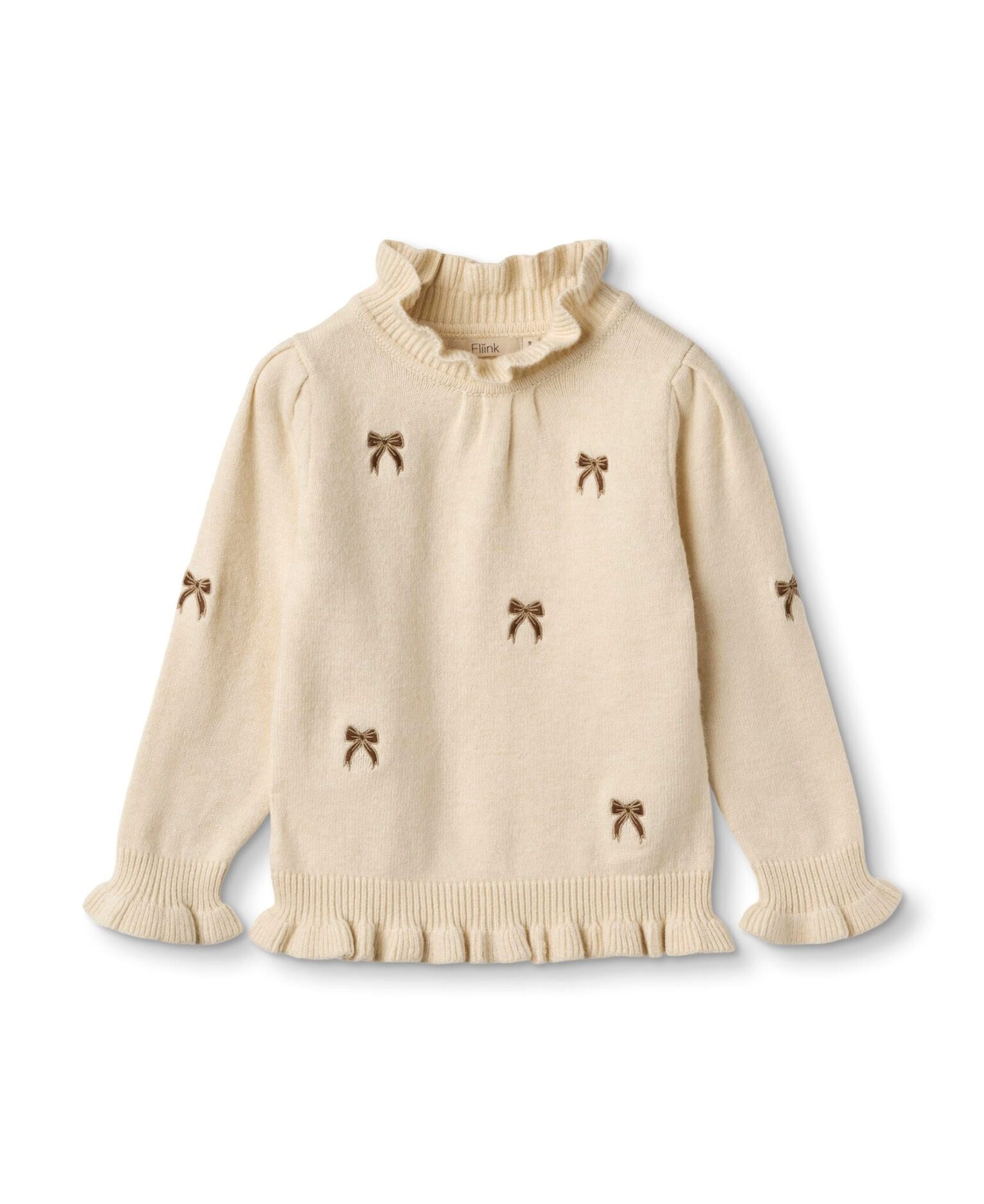 Fliink Benna Bow Blouse - Sandshell - 80 cm