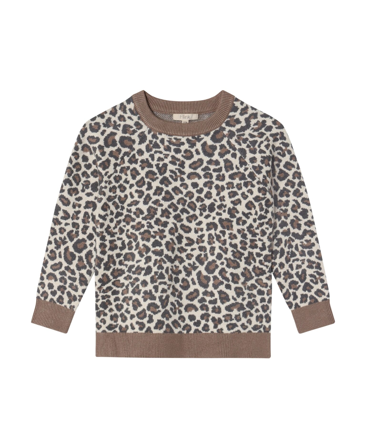 Fliink Benna Leo Pullover - Pine Bark - 86 cm