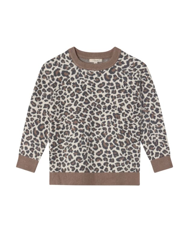 Fliink Benna Leo Pullover - Pine Bark - 86 cm