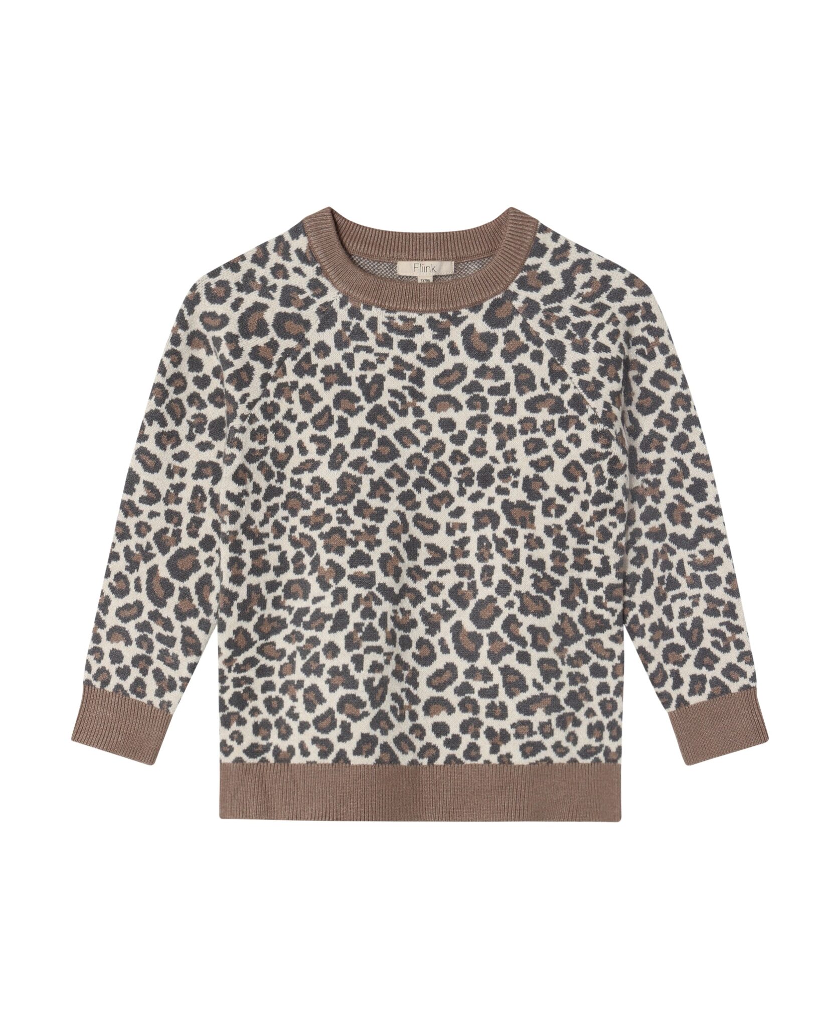 Fliink Benna Leo Pullover - Pine Bark - 86 cm