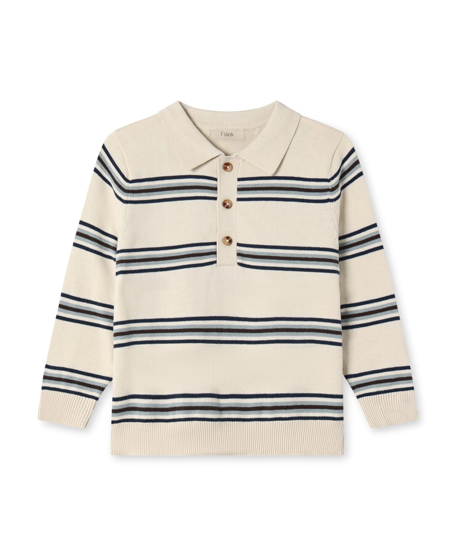 Fliink Benny LS Polo - Sandshell Stripe - 80 cm