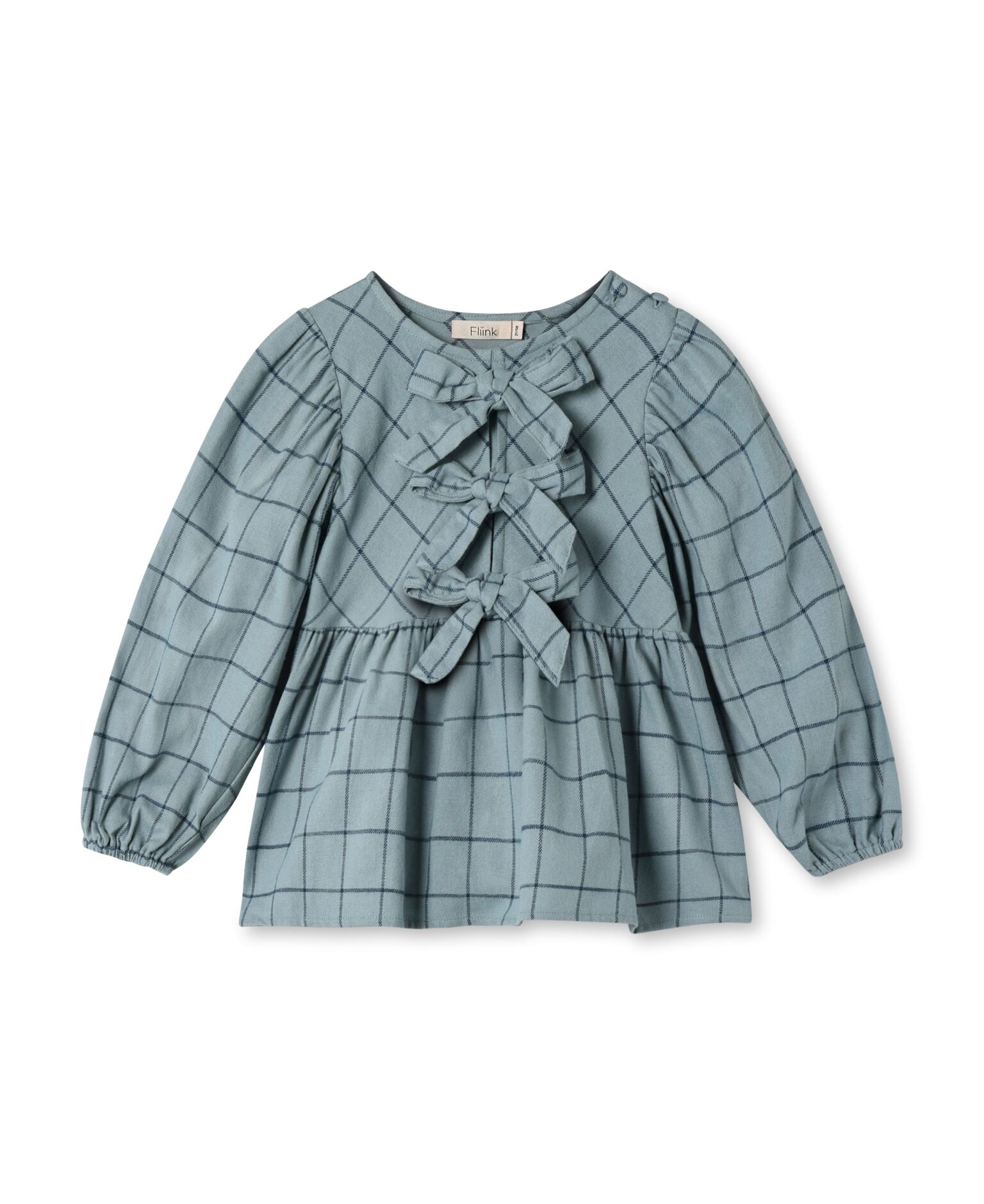Fliink Cody Check Blouse - Slate - 86 cm