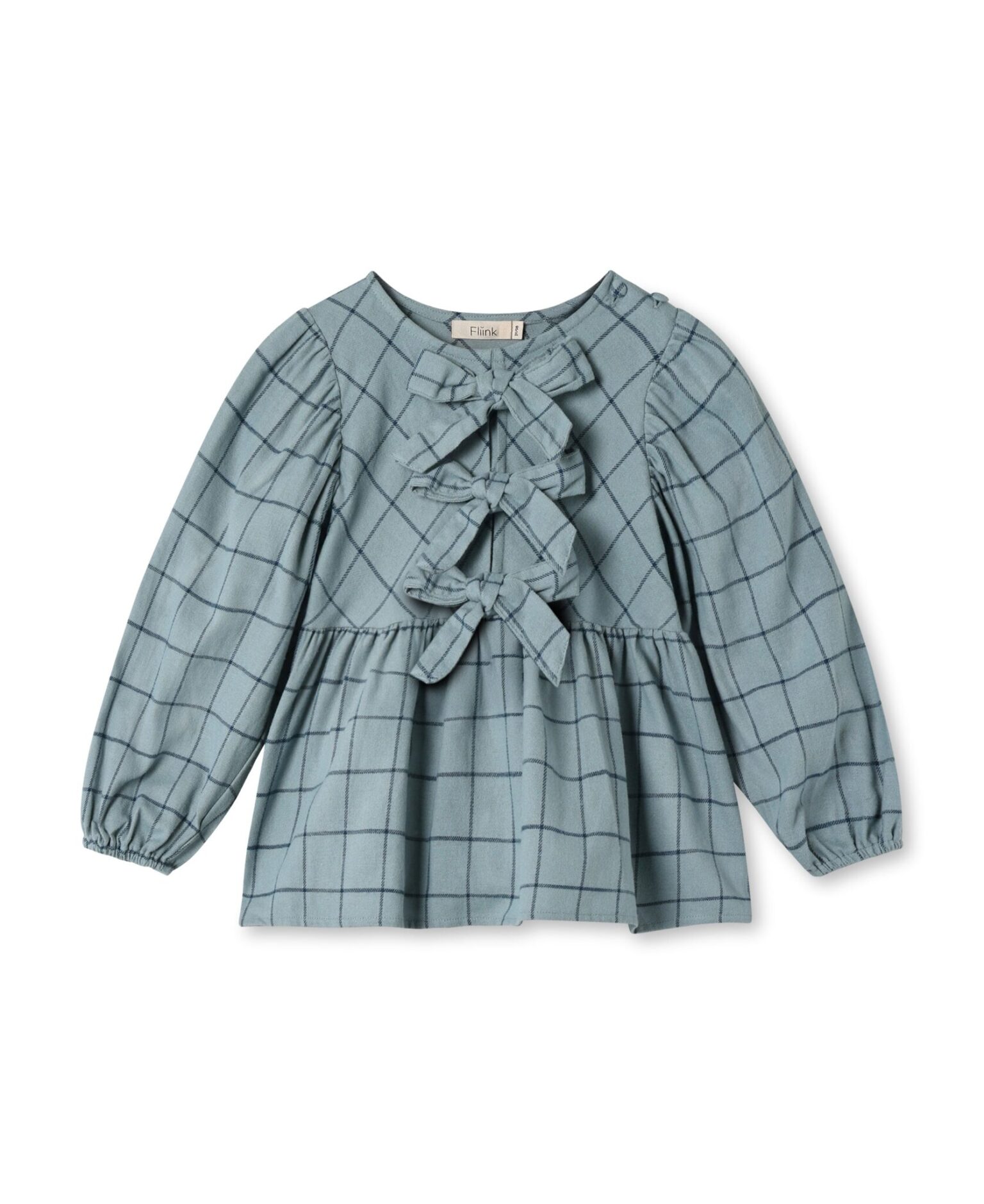 Fliink Cody Check Blouse - Slate - 86 cm