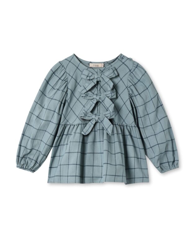 Fliink Cody Check Blouse - Slate - 86 cm
