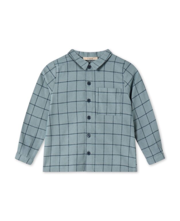 Fliink Cody Check Shirt - Slate - 86 cm