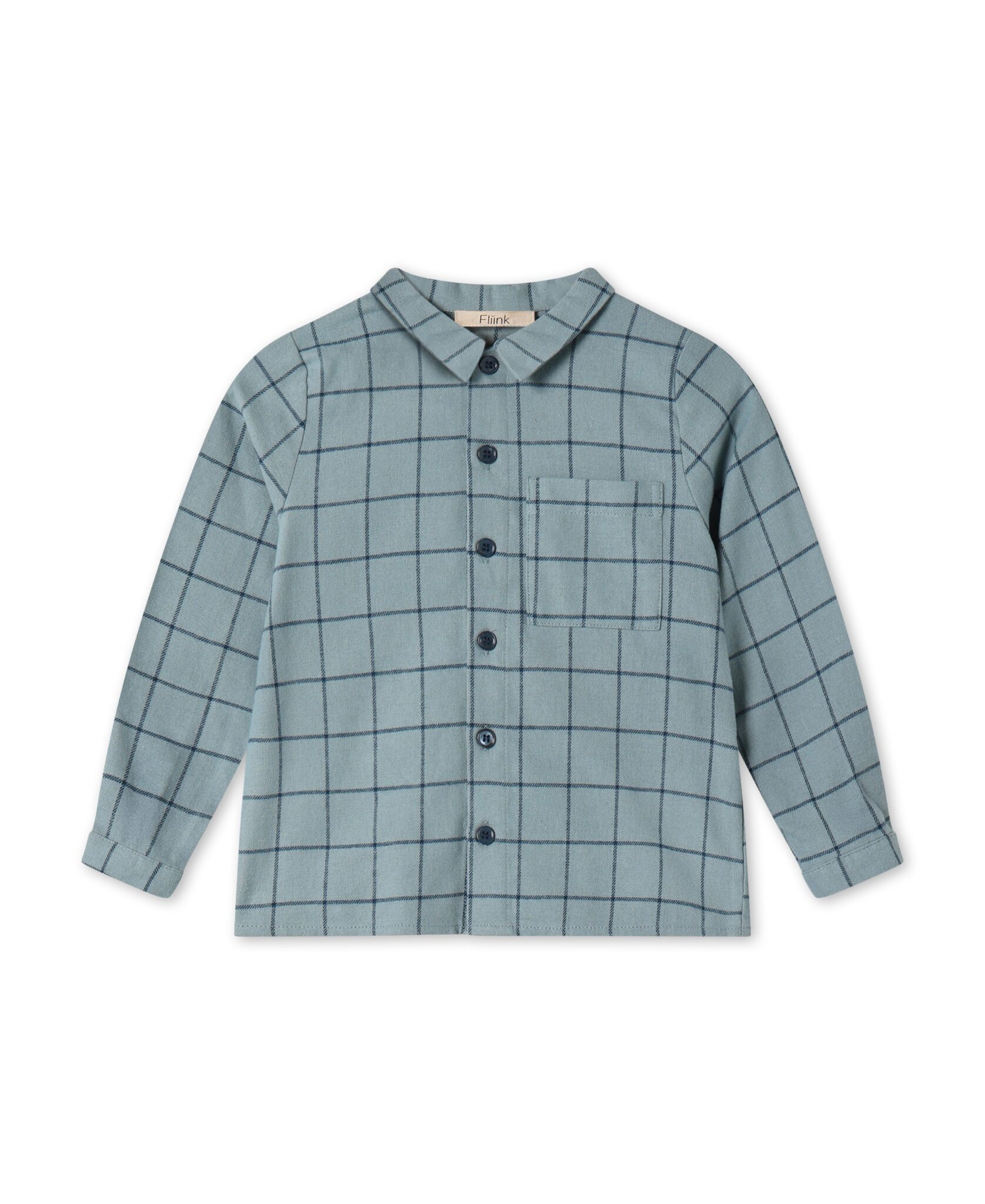 Fliink Cody Check Shirt - Slate - 86 cm