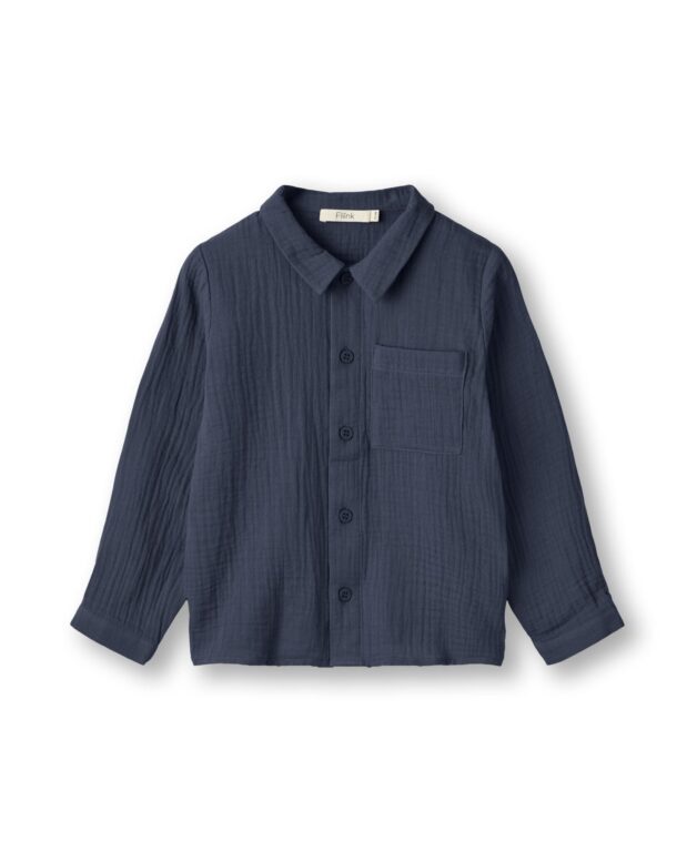 Fliink Elmo Ls Shirt - Insignia Blue - 86 cm