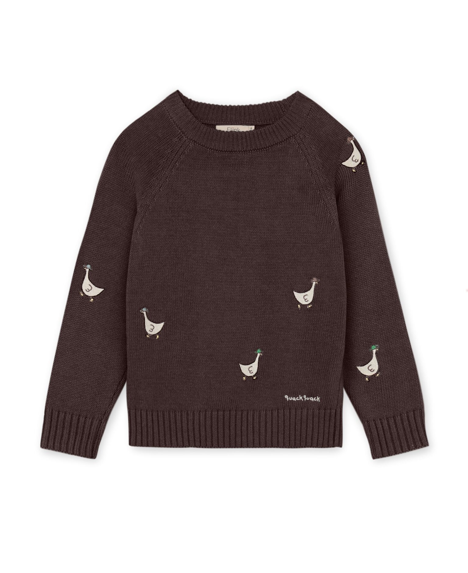 Fliink Mahdi Knit Pullover - Coffee Bean - 80 cm