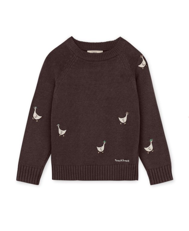 Fliink Mahdi Knit Pullover - Coffee Bean - 80 cm