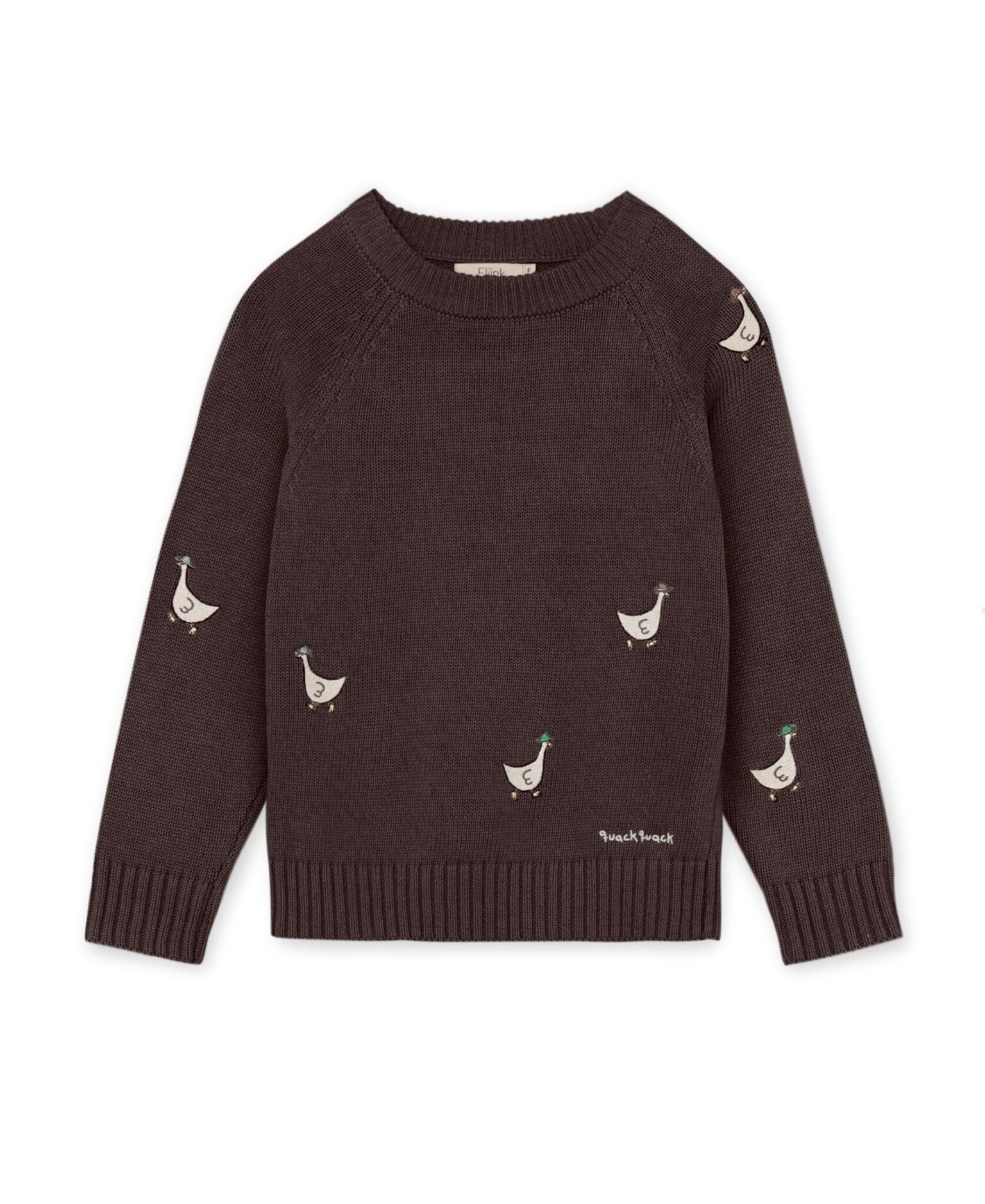Fliink Mahdi Knit Pullover - Coffee Bean - 80 cm