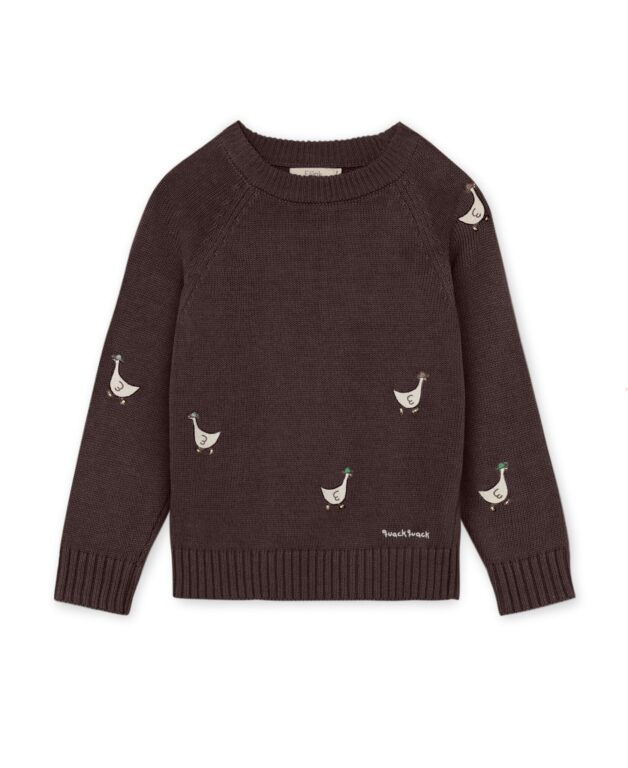 Fliink Mahdi Knit Pullover - Coffee Bean - 80 cm