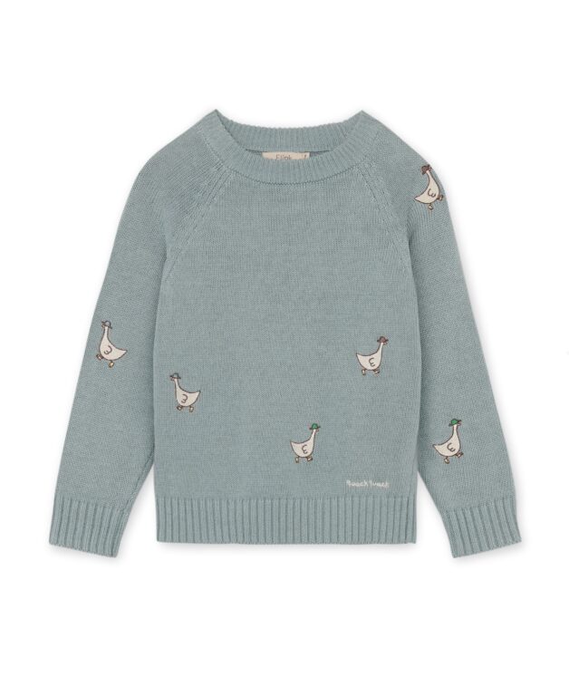 Fliink Mahdi Knit Pullover - Slate - 80 cm