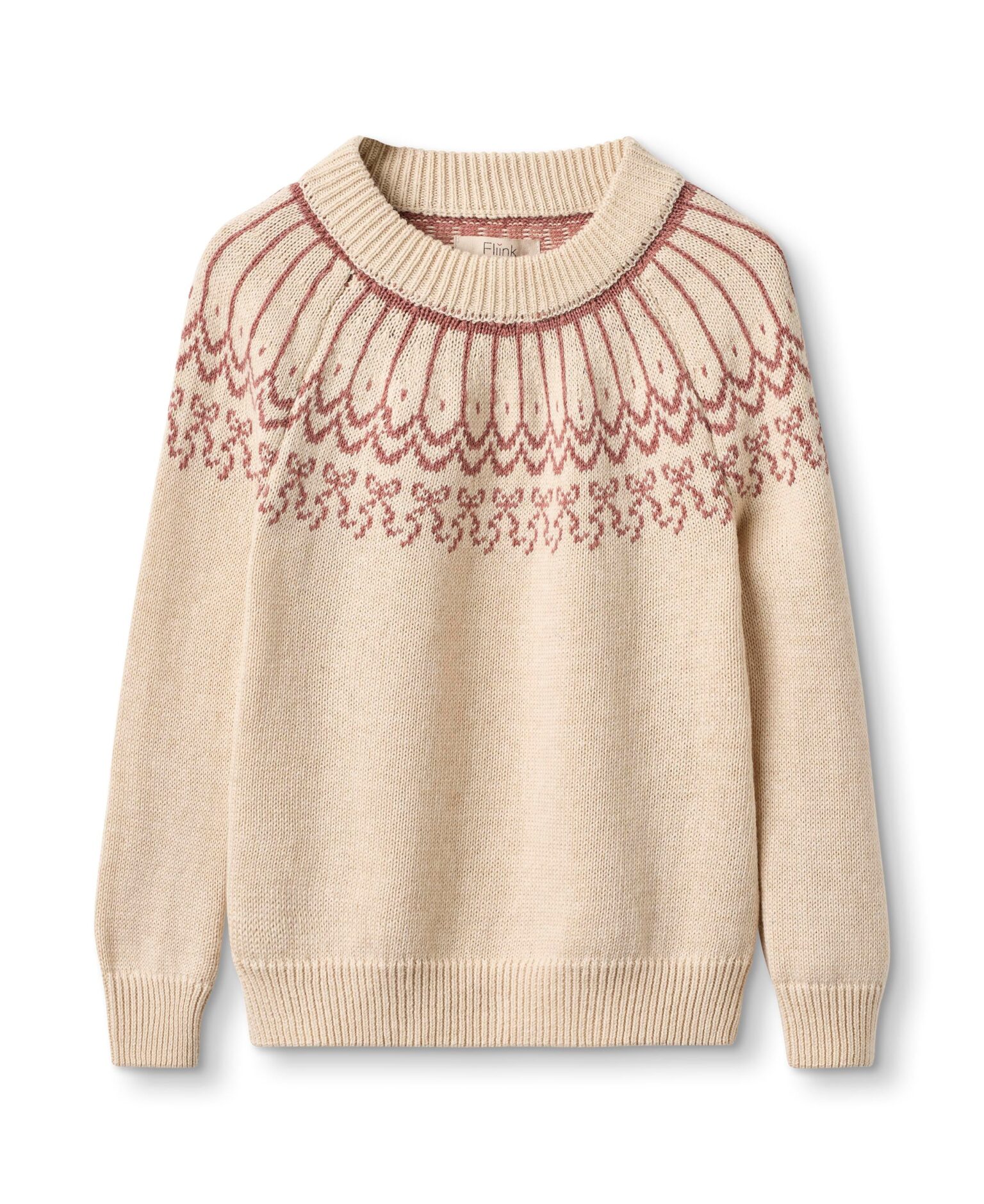 Fliink Nova Bow Pullover - Sandshell - 86 cm
