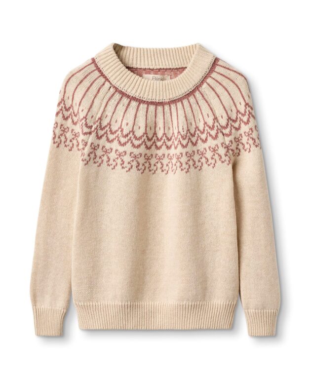 Fliink Nova Bow Pullover - Sandshell - 86 cm