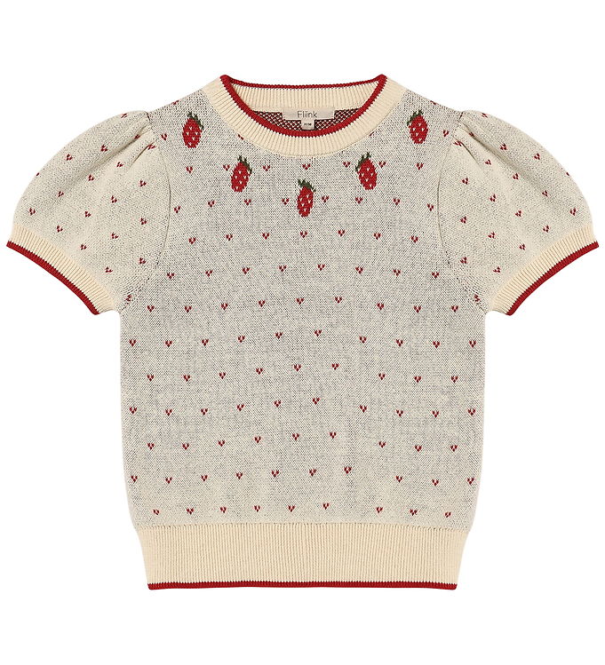 Fliink T-shirt - Strik - Bolette - Sandshell Fliink T-shirt - Strik - Bolette - Sandshell