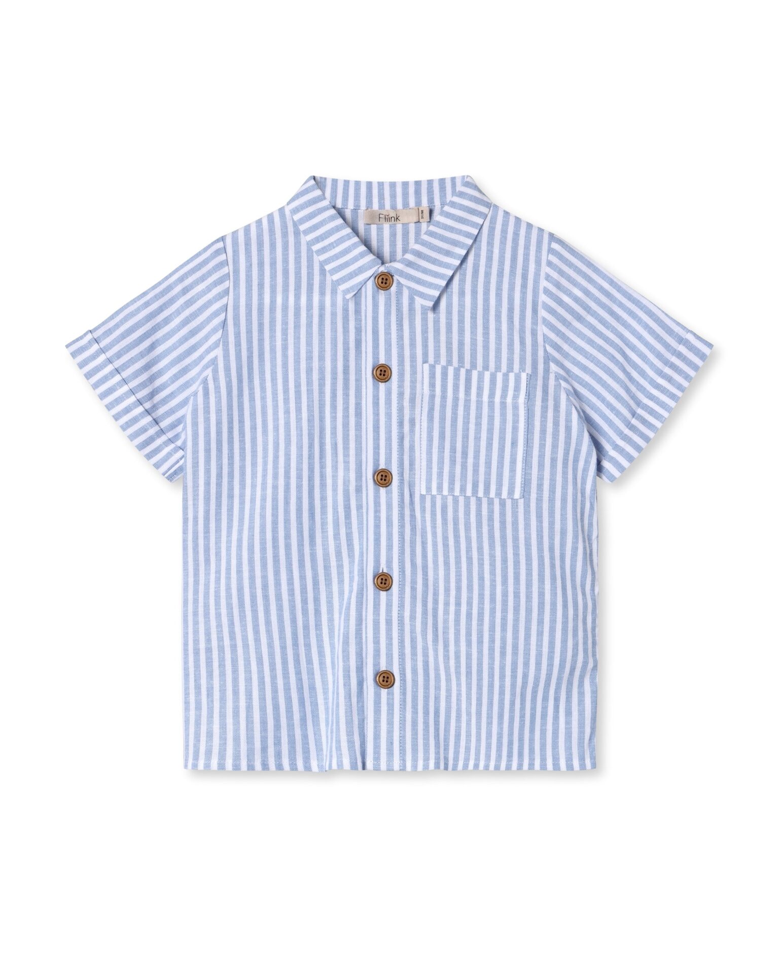 Fliink Vira SS Shirt - Dream Blue/Cloud Dancer - 86 cm