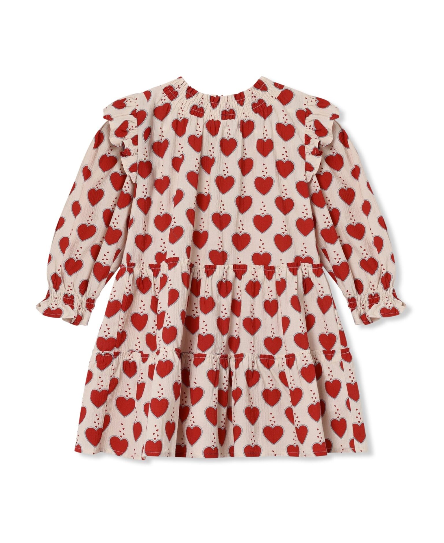 Fliink Winter Heart Dress - Sandshell - 86 cm