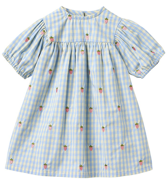 Flöss Kjole - Mille - Sky Berry Gingham Flöss Kjole - Mille - Sky Berry Gingham