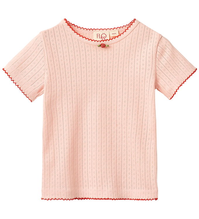 Flöss T-shirt - Liva Pointelle - Soft Rose
