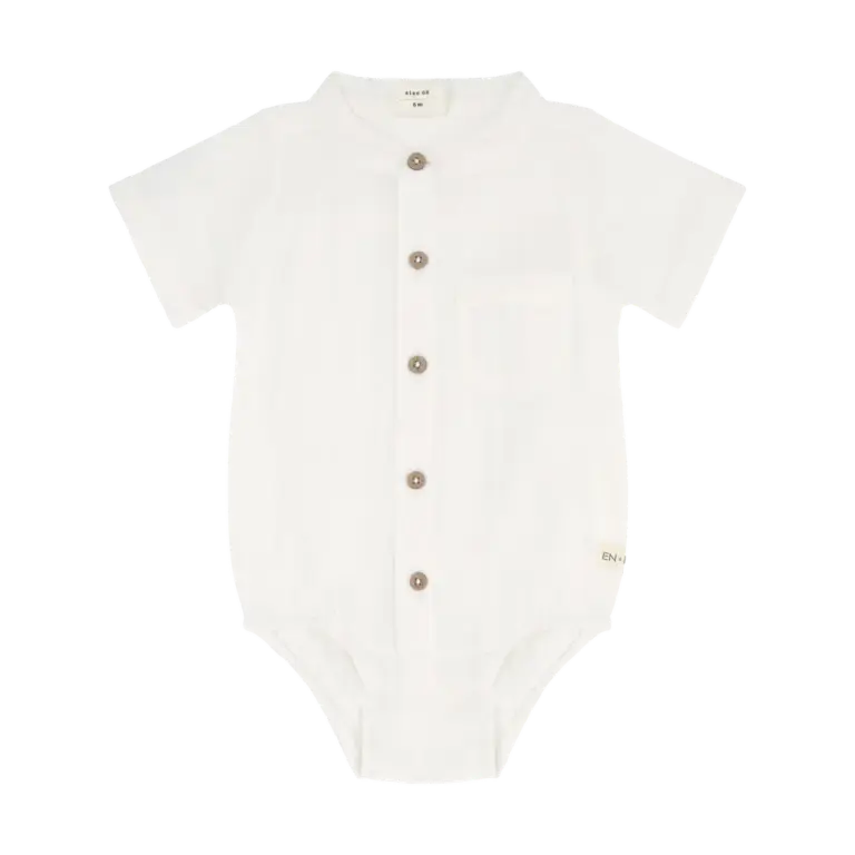 Kortærmet Bodyskjorte - Egret - 56