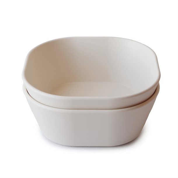 Mushie skål Ivory 2-pak