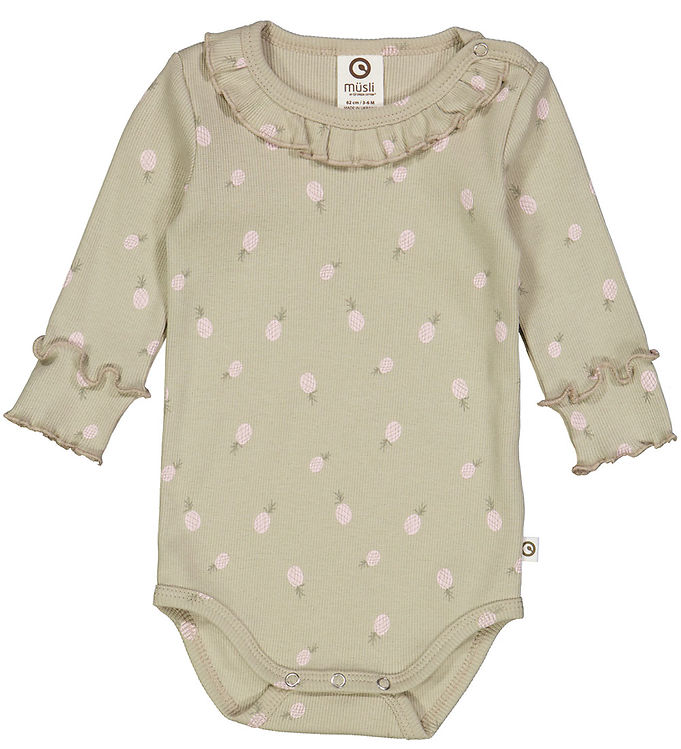 Müsli Body l/æ - Rib - Pineapple - Soft Green/Poetry Green/Mary
