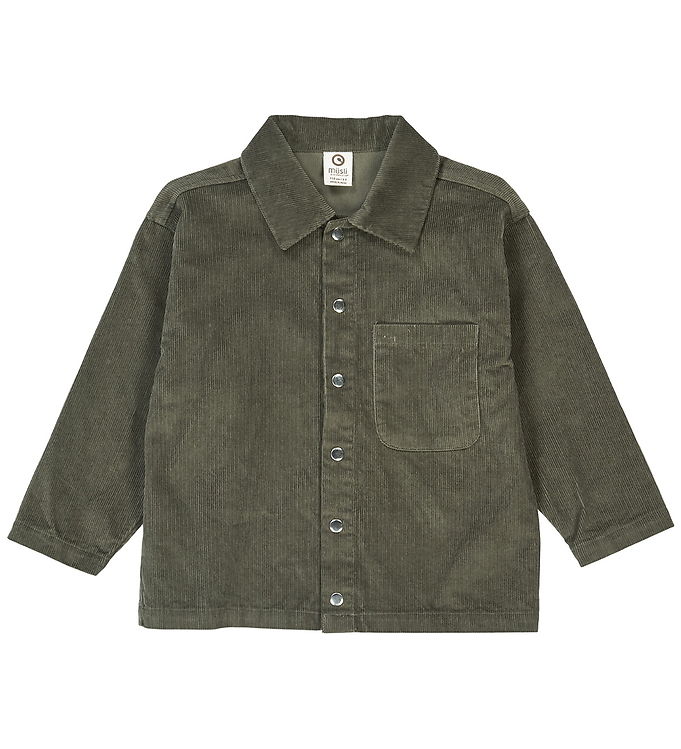 Müsli Skjorte - Fløjl - Deep Green Müsli Skjorte - Fløjl - Deep Green