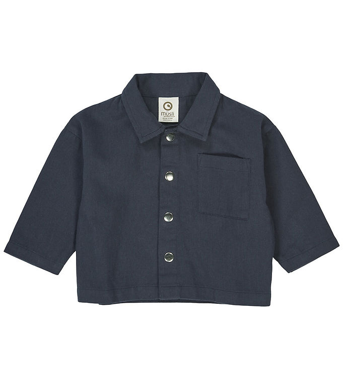 Müsli Skjorte - Twill Baby - Night Blue Müsli Skjorte - Twill Baby - Night Blue