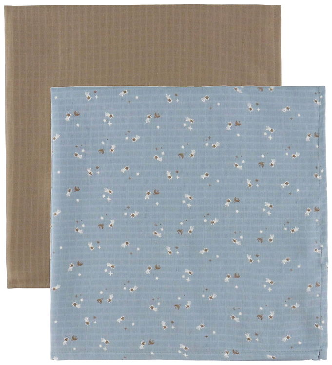 Müsli Stofbleer - 2-pak - 75x75 - Stars - Jasmin Blue/Balsam Cre