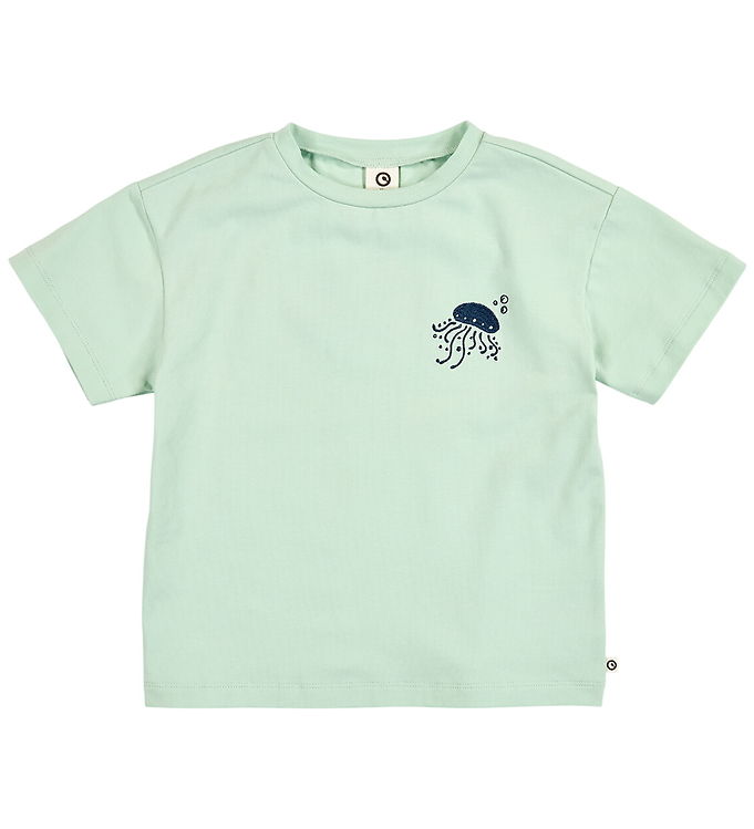 Müsli T-shirt - Sea Printed - Emerald m. Vandmand Müsli T-shirt - Sea Printed - Emerald m. Vandmand