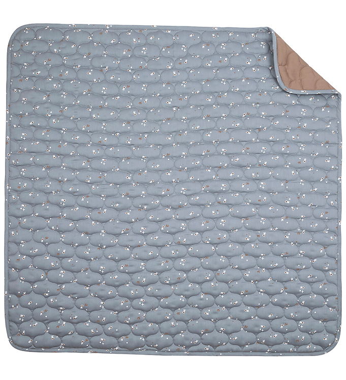Müsli Tæppe - Quiltet - 90x90 cm - Stars - Jasmin Blue/Balsam Cr