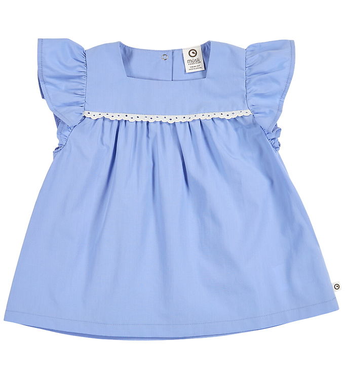 Müsli Top - Poplin Frill - Shell Blue Müsli Top - Poplin Frill - Shell Blue