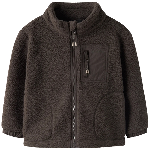 Name It Fleece Jakke - nmmMiller Sherpa - Chocolate Brown