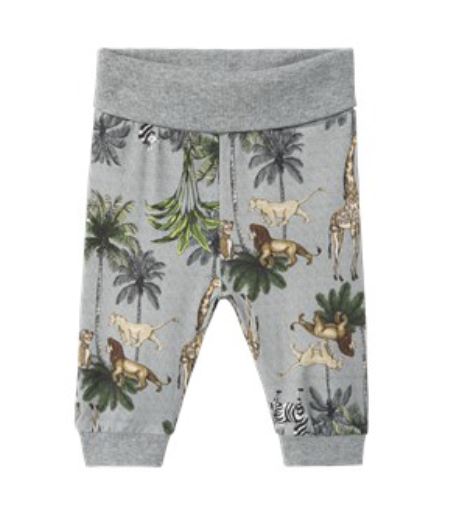 Name It Jebb Løvernes Konge Pants - Grey Melange - 50 cm