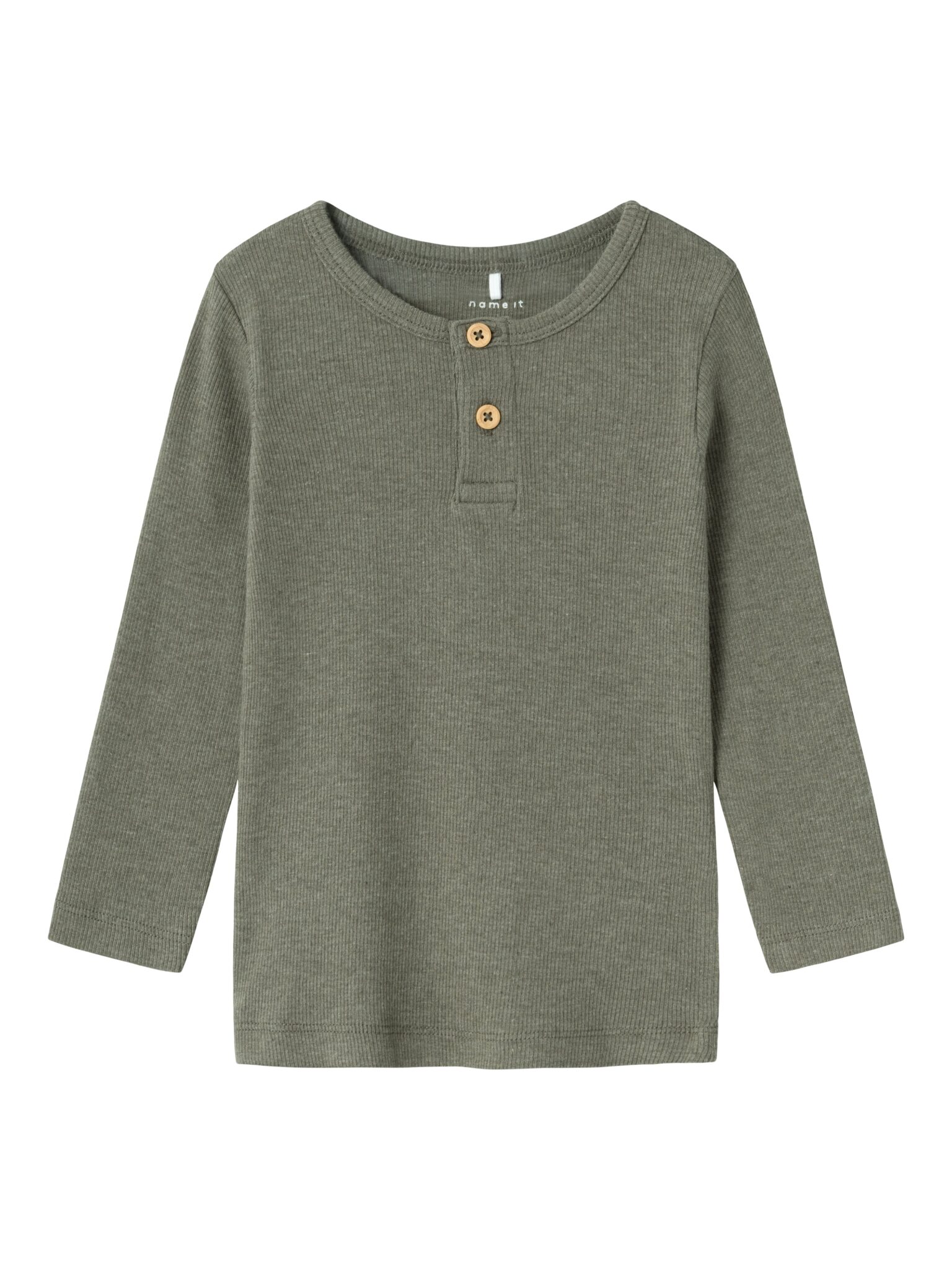 Name It Kab Ls Shirt Noos - Dusty Olive Melange - 86 cm Name It Kab Ls Shirt Noos - Dusty Olive Melange - 86 cm
