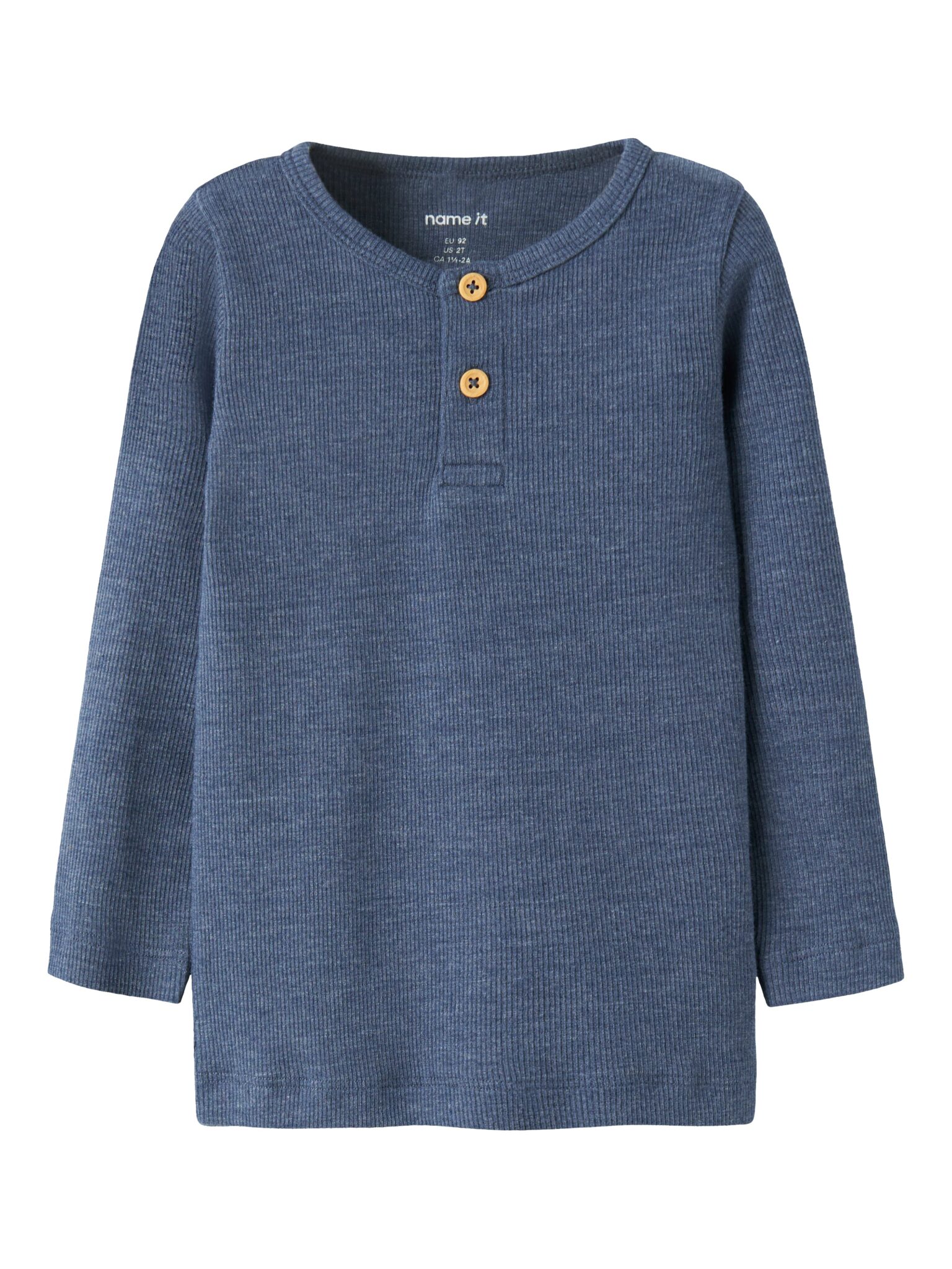 Name It Kab Ls Shirt Noos - Vintage Indigo Melange - 86 cm