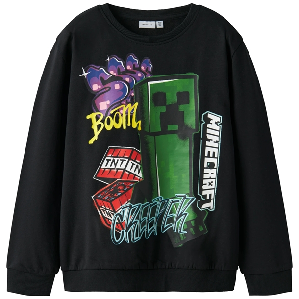 Name It Minecraft Sweatbluse - NKMDAI Creeper - Black Name It Minecraft Sweatbluse - NKMDAI Creeper - Black