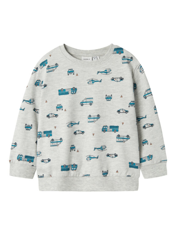 Name It Troy sweat shirt - Light Grey Melange - 92 cm