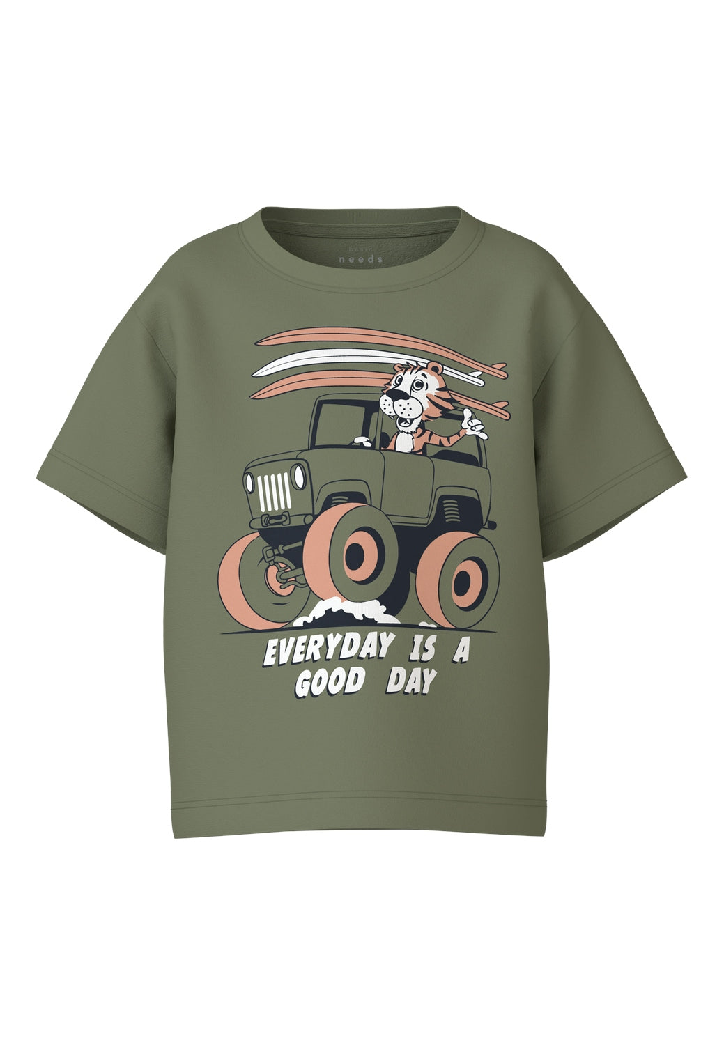 Name It Vagno T-shirt - Oil Green - 86 cm Name It Vagno T-shirt - Oil Green - 86 cm
