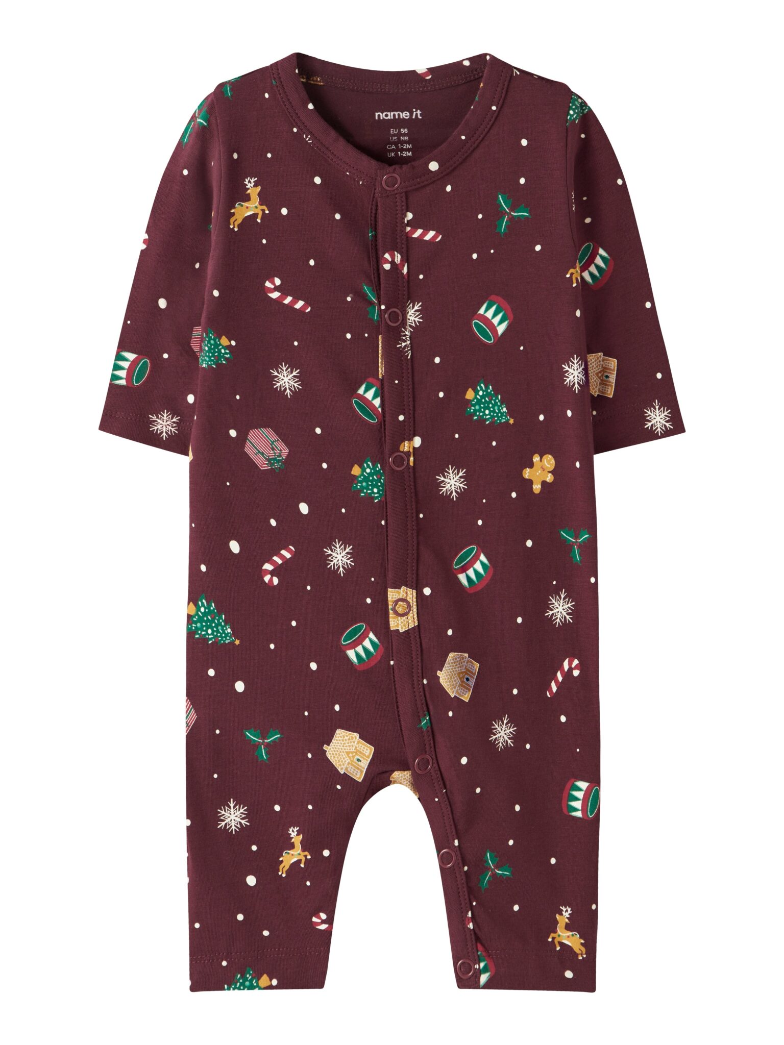 Name It Vismas Natdragt - Burgundy/Xmas - 50 cm Name It Vismas Natdragt - Burgundy/Xmas - 50 cm