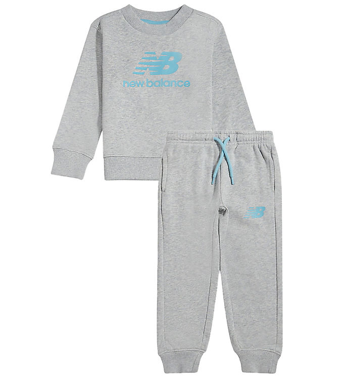 New Balance Sweatsæt - Stacked Logo - Athletic Grey Heather New Balance Sweatsæt - Stacked Logo - Athletic Grey Heather