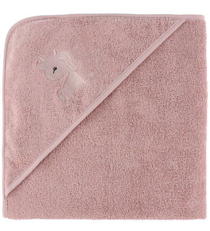 Nørgaard Madsens Babyhåndklæde - 75x75 cm - Pale Mauve m. Enhjør Nørgaard Madsens Babyhåndklæde - 75x75 cm - Pale Mauve m. Enhjør