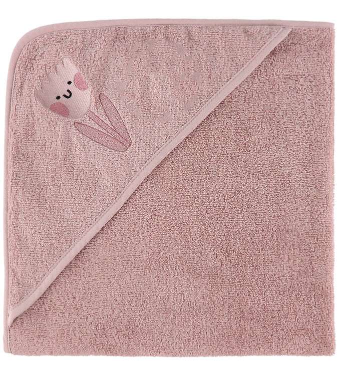 Nørgaard Madsens Babyhåndklæde - 75x75 cm - Pale Mauve m. Tulipa