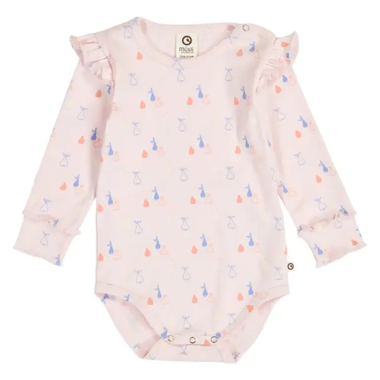 Picnic Rib Flæse Body - Primrose/ Shell blue/ Tofu - 56